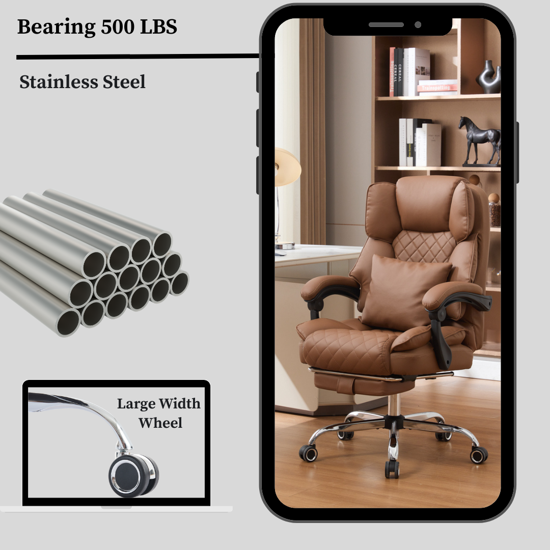 Ergonix Office Chair with 2-Point Kneading Massage & Heating Functions