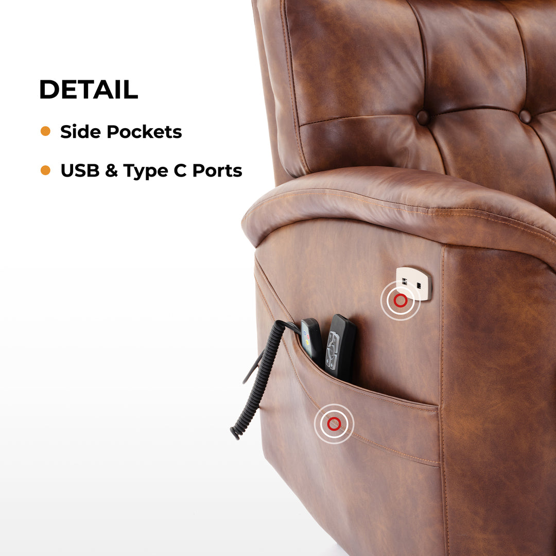 Dual Motor Power Lift Recliner Chair for Elderly