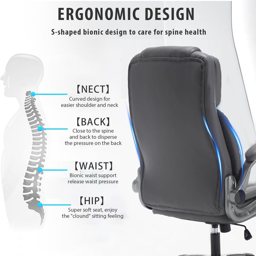 Ergonomic Computer Desk Chair with Flip up Arms