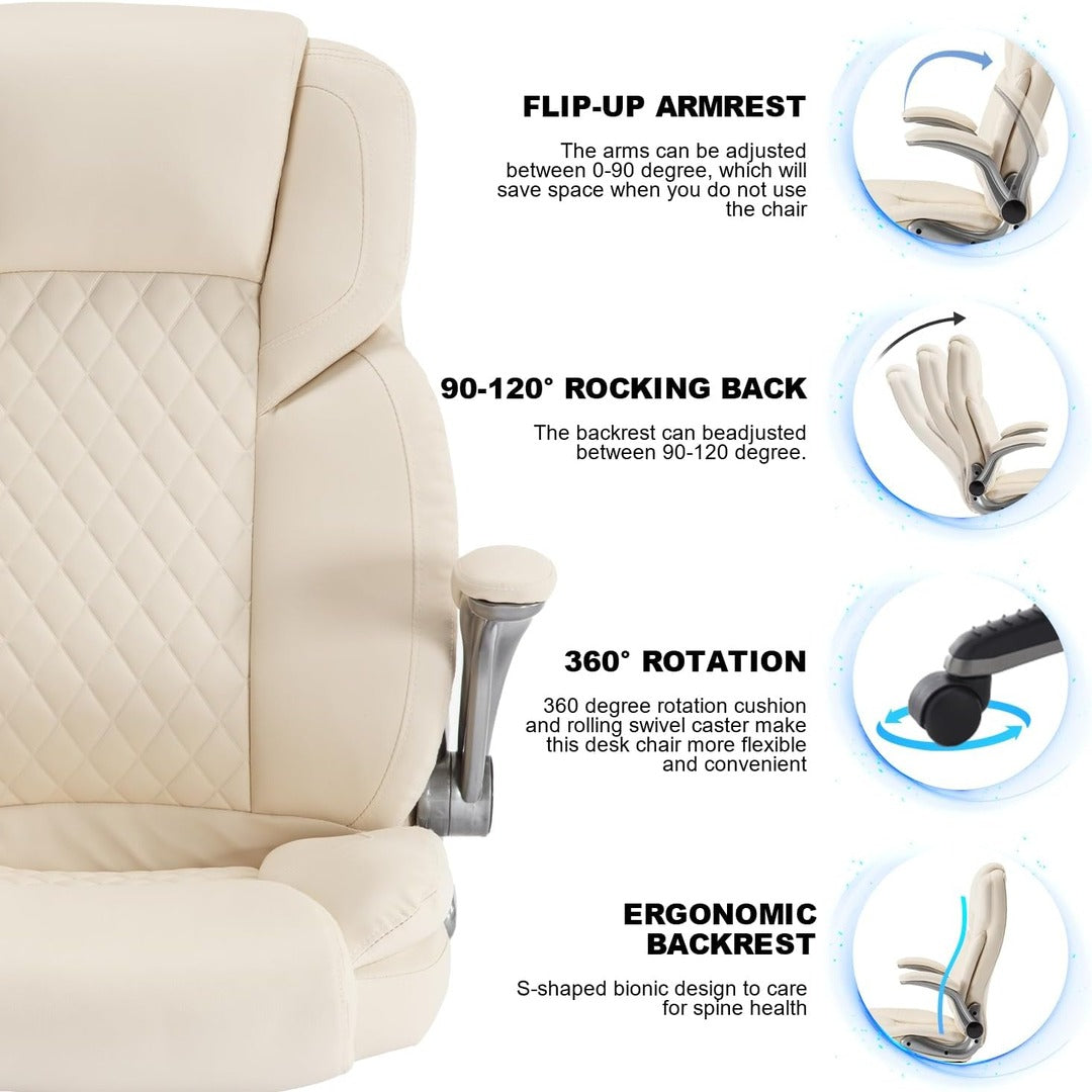 Ergonomic Computer Desk Chair with Flip up Arms