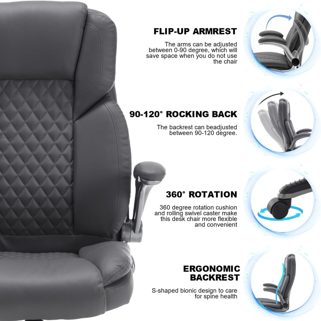 Ergonomic Computer Desk Chair with Flip up Arms