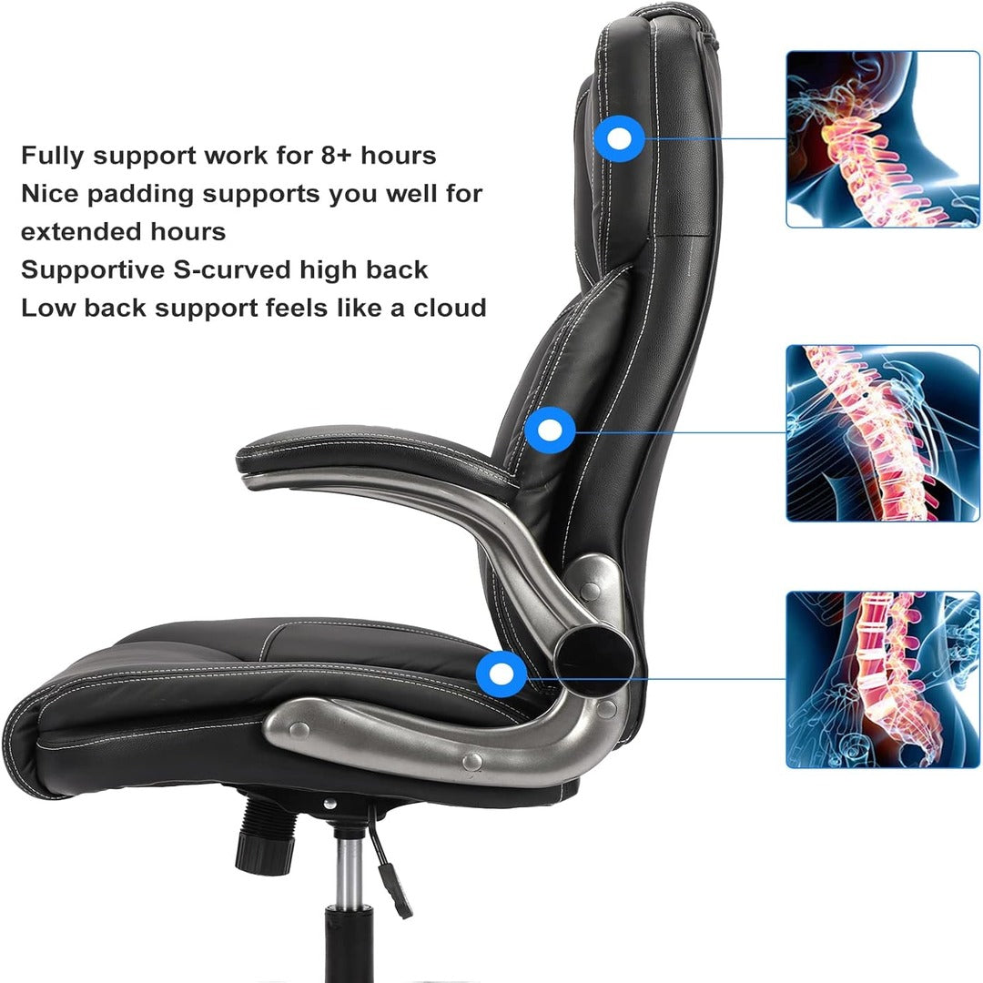 Ergonomic Computer Desk Chair with Flip up Arms