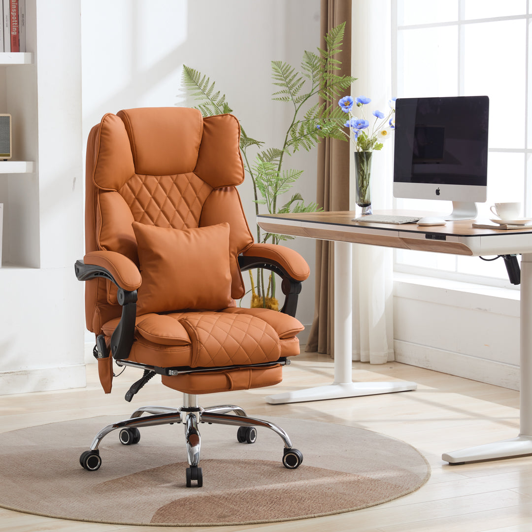 Ergonix Heated & 2-Point Kneading Massage Reclining Office Chair