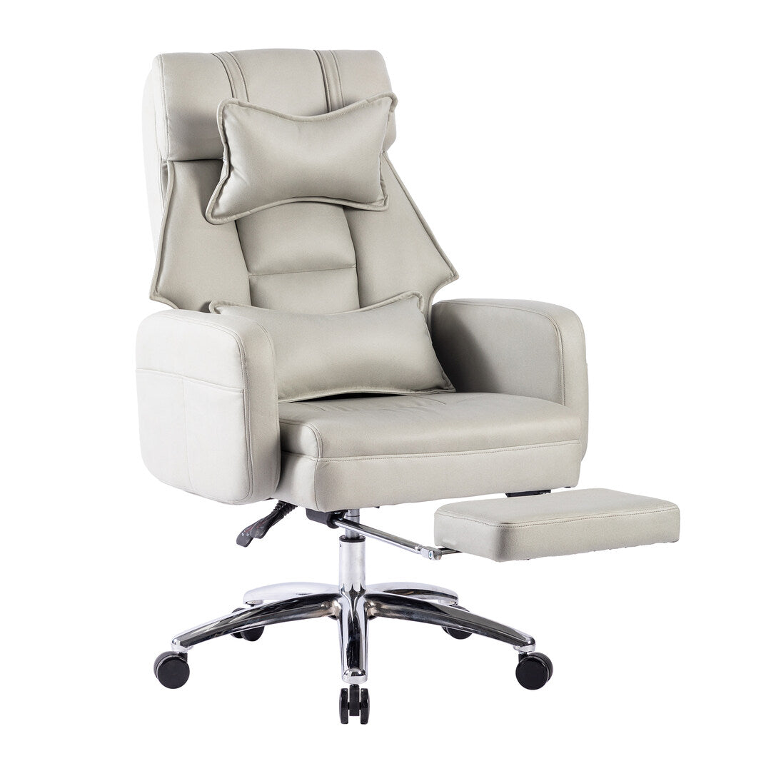 High Back Tall Executive Office Chair With Footrest and Recliner