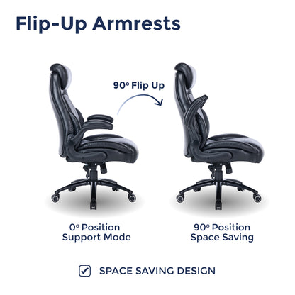 Q-Seat Ergonomic Chair | 350 lbs | Adjustable Armrest, Headrest & Lumbar