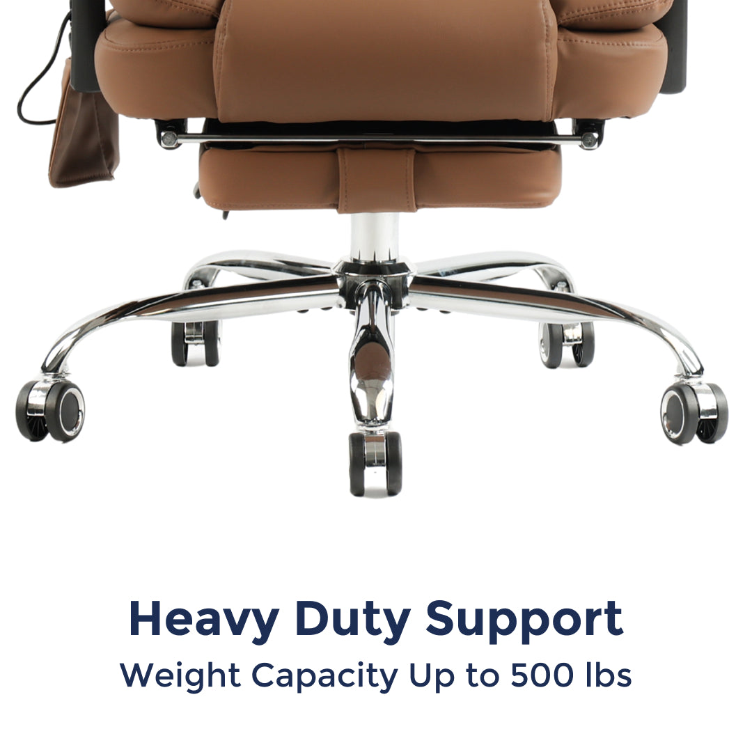 Orbis Heated & 4-Point Kneading Massage Reclining Office Chair