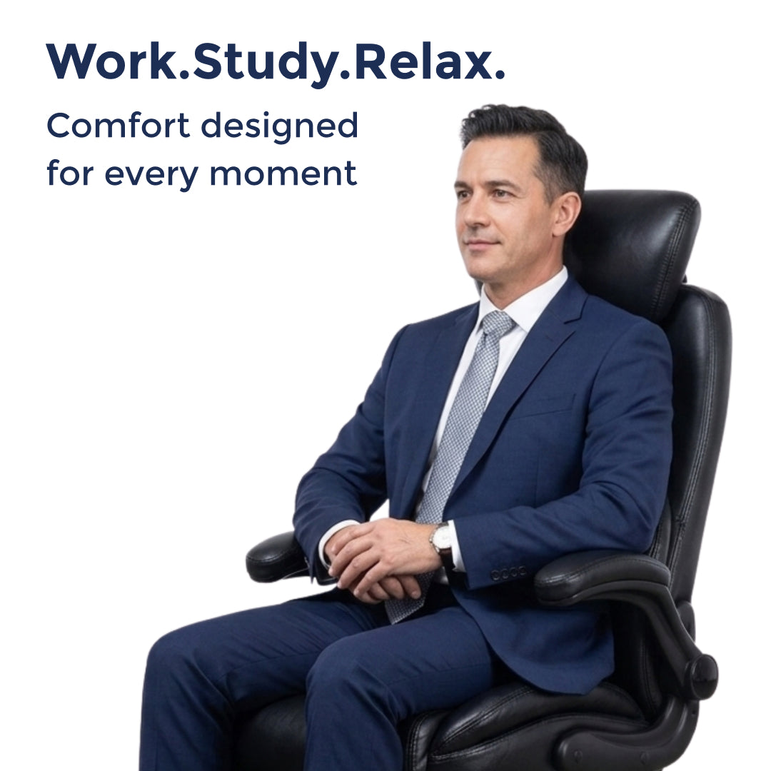 Q-Seat Ergonomic Chair | 350 lbs | Adjustable Armrest, Headrest & Lumbar