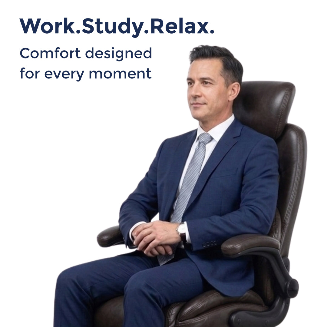 Q-Seat Ergonomic Chair | 350 lbs | Adjustable Armrest, Headrest & Lumbar