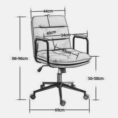 Mid Back Ergonomic Home Office Desk Chair