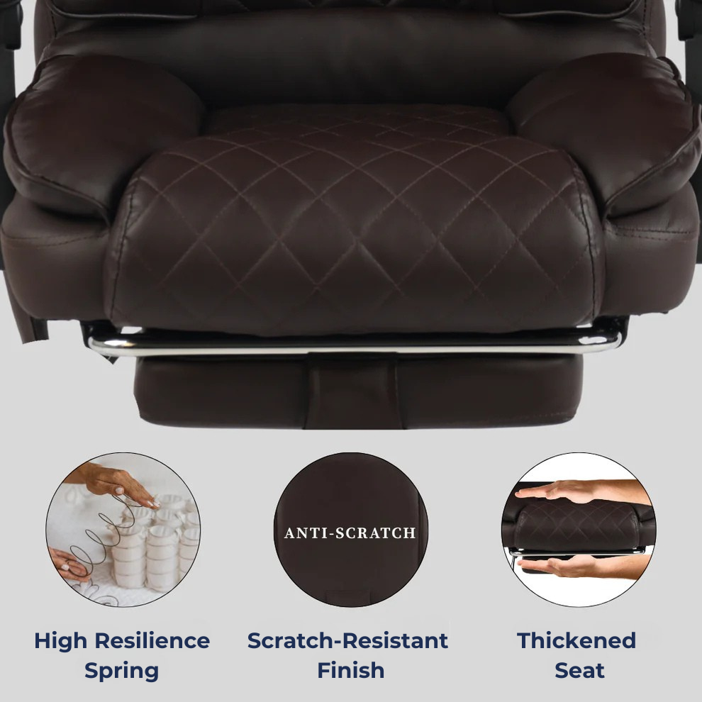 Ergonix Heated & 2-Point Kneading Massage Reclining Office Chair