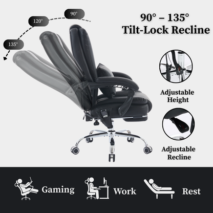 Universal Office Chair with Heat and Massage Functions (No Kneading)