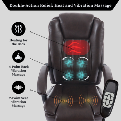 Universal Office Chair with Heat and Massage Functions (No Kneading)