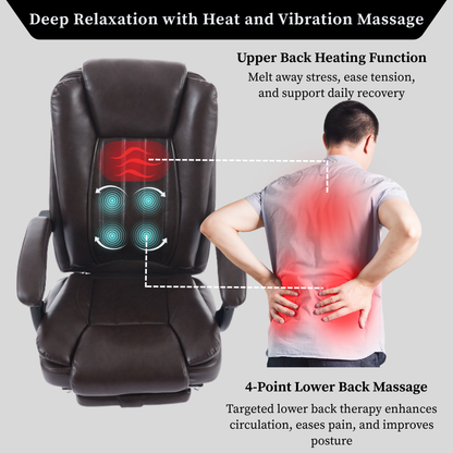 Universal Office Chair with Heat and Massage Functions (No Kneading)