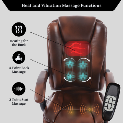 Universal Office Chair with Heat and Massage Functions (No Kneading)