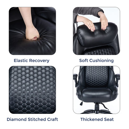 Q-Seat Ergonomic Chair | 350 lbs | Adjustable Armrest, Headrest & Lumbar