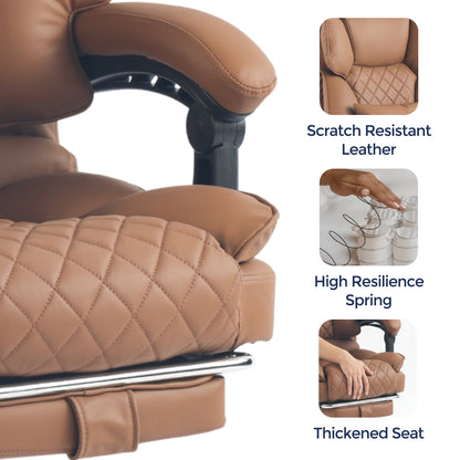 Ergonix Heated & 2-Point Kneading Massage Reclining Office Chair