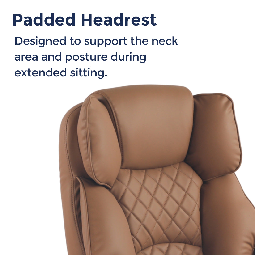 Ergonix Heated & 2-Point Kneading Massage Reclining Office Chair