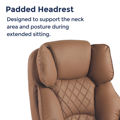 Ergonix Heated & 2-Point Kneading Massage Reclining Office Chair