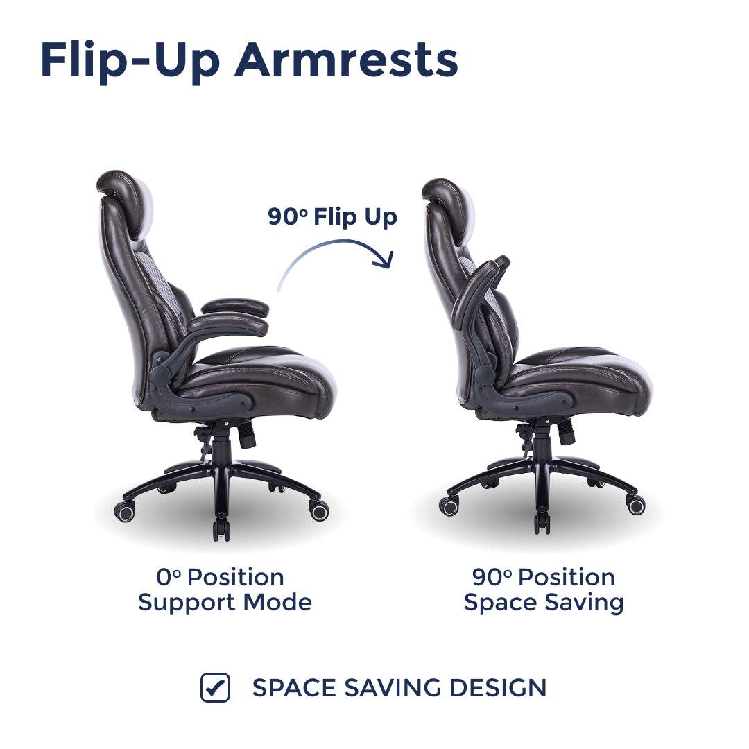 Q-Seat Ergonomic Chair | 350 lbs | Adjustable Armrest, Headrest & Lumbar
