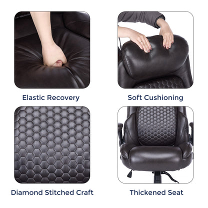 Q-Seat Ergonomic Chair | 350 lbs | Adjustable Armrest, Headrest & Lumbar