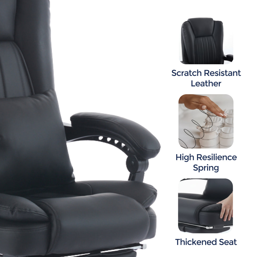 Orbis Heated & 4-Point Kneading Massage Reclining Office Chair
