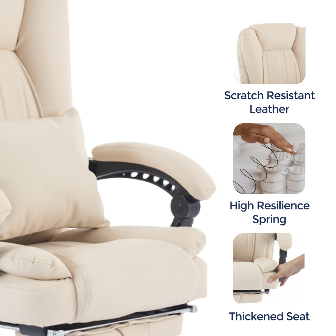 Orbis Heated & 4-Point Kneading Massage Reclining Office Chair