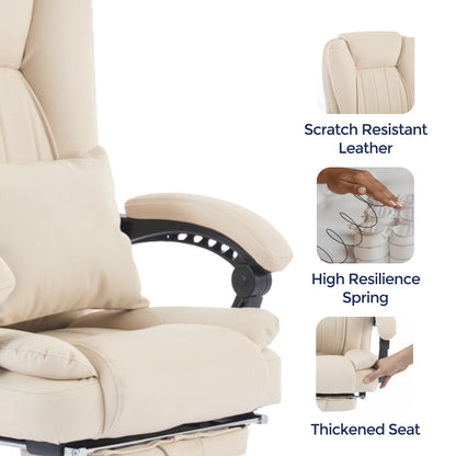 Orbis Heated & 4-Point Kneading Massage Reclining Office Chair