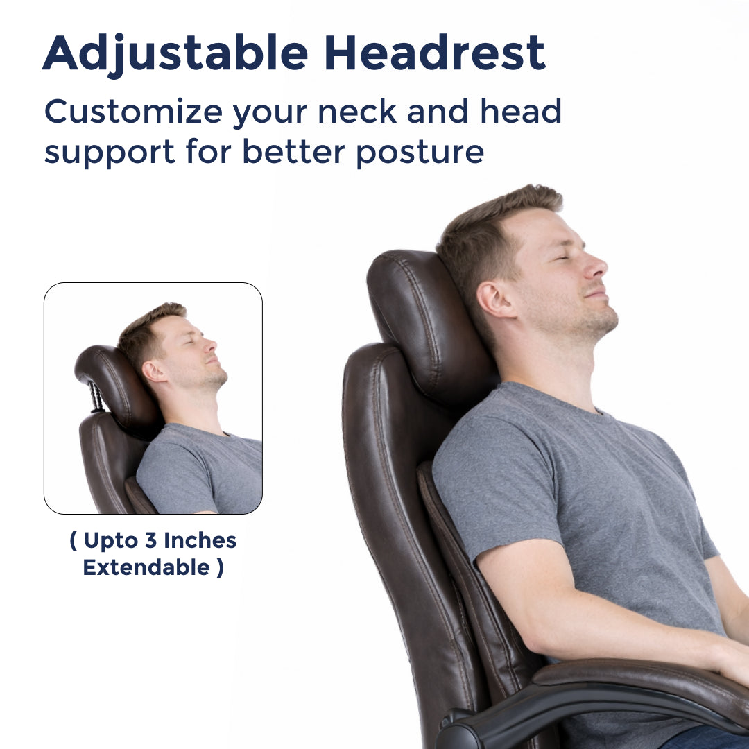 Q-Seat Ergonomic Chair | 350 lbs | Adjustable Armrest, Headrest & Lumbar