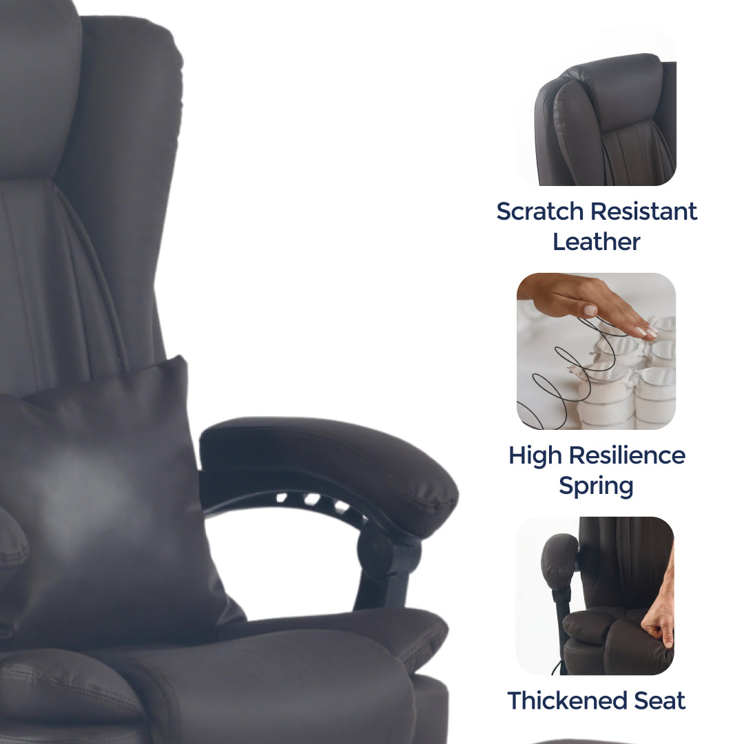 Orbis Heated & 4-Point Kneading Massage Reclining Office Chair