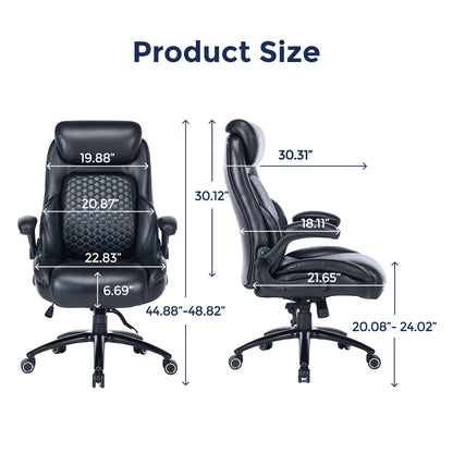 Q-Seat Ergonomic Chair | 350 lbs | Adjustable Armrest, Headrest & Lumbar