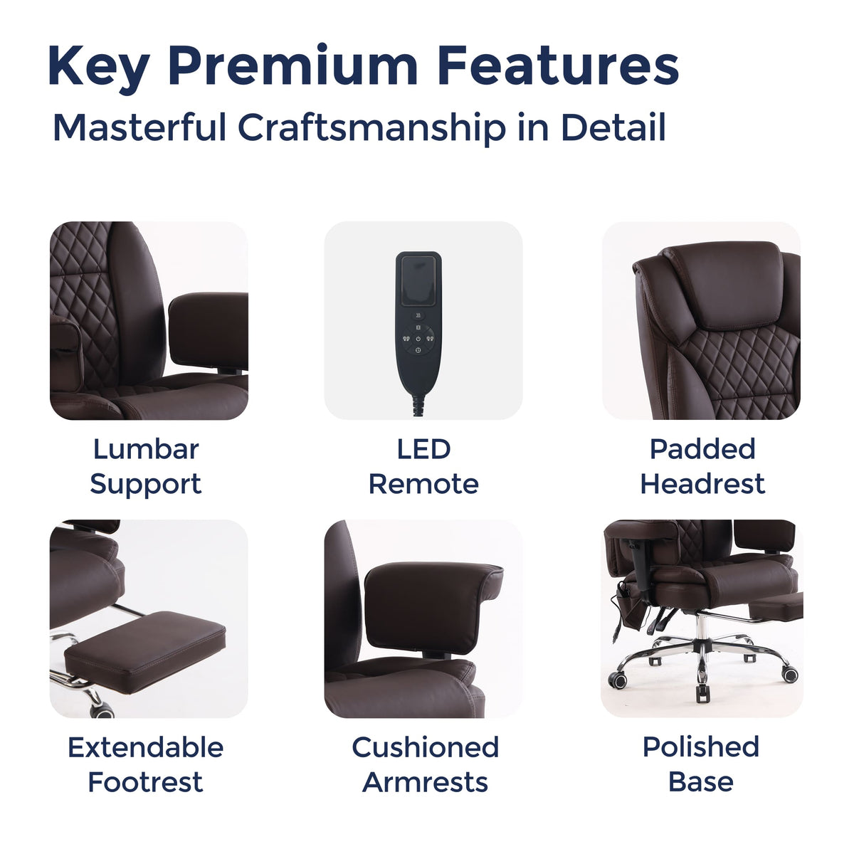 Prestige Heated & 4-Point Kneading Chair | Adjustable Armrest