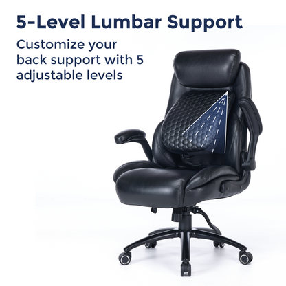 Q-Seat Ergonomic Chair | 350 lbs | Adjustable Armrest, Headrest & Lumbar