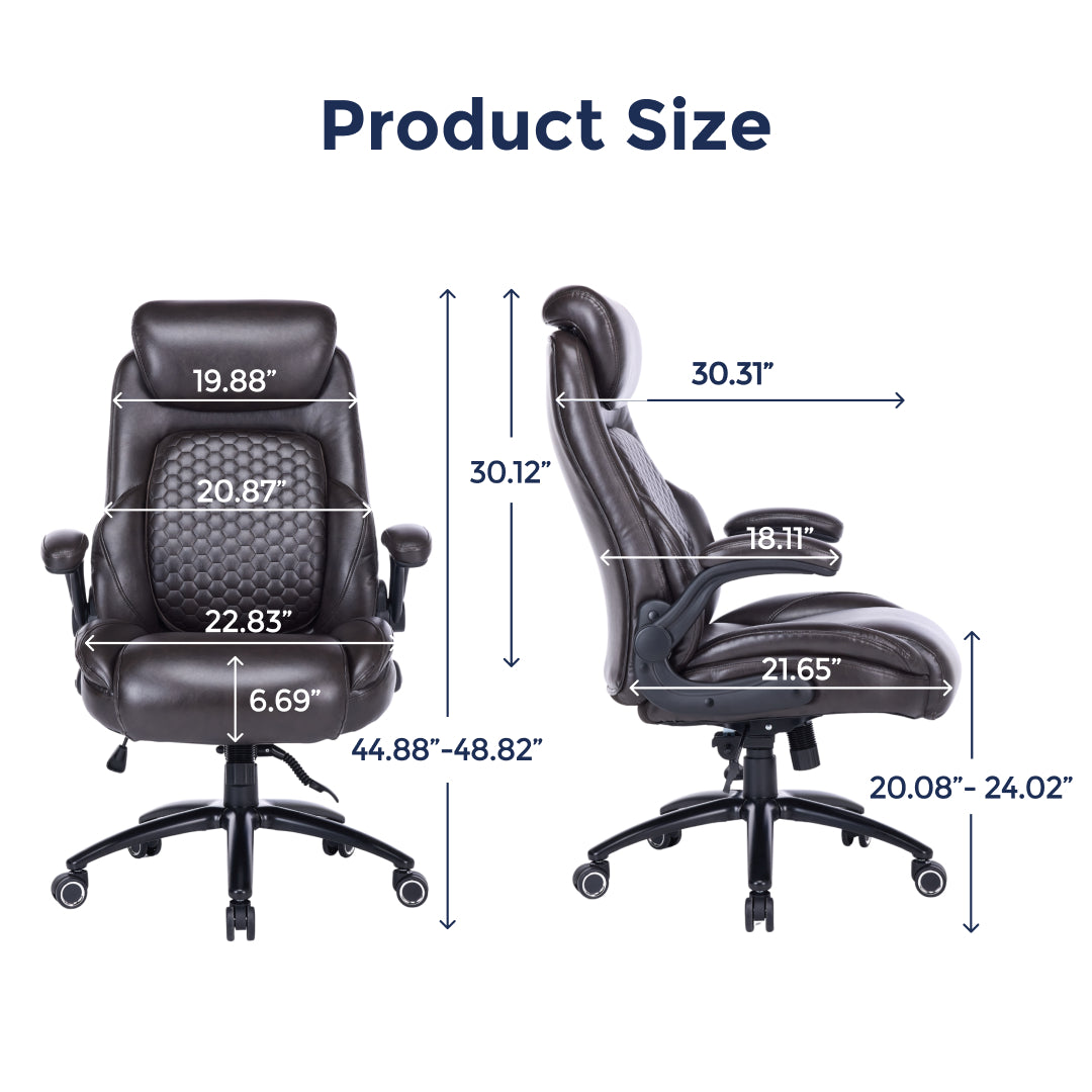 Q-Seat Ergonomic Chair | 350 lbs | Adjustable Armrest, Headrest & Lumbar