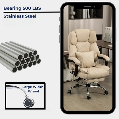 Ergonix Heated & 2-Point Kneading Massage Reclining Office Chair