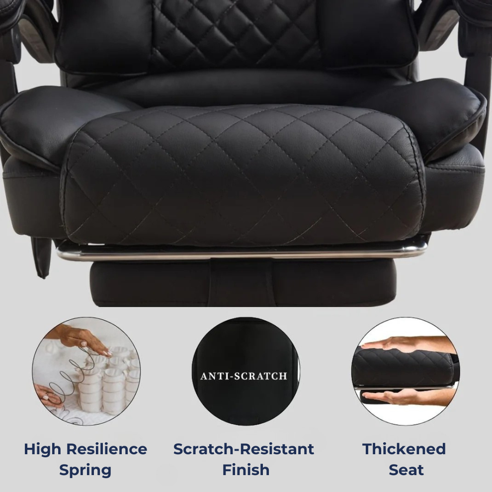 Ergonix Heated & 2-Point Kneading Massage Reclining Office Chair