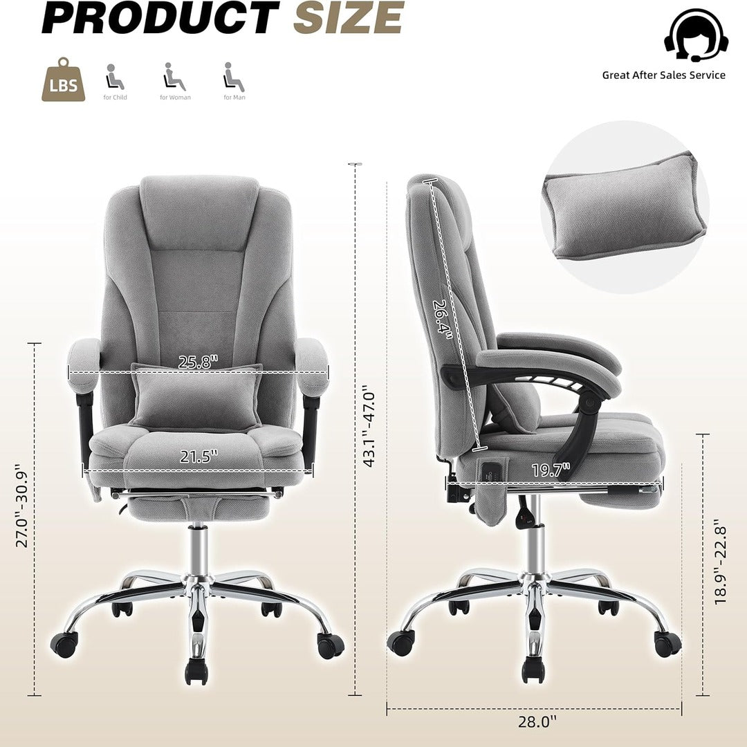 Esteem Big and Tall Executive Office Chair with Massage & Heat