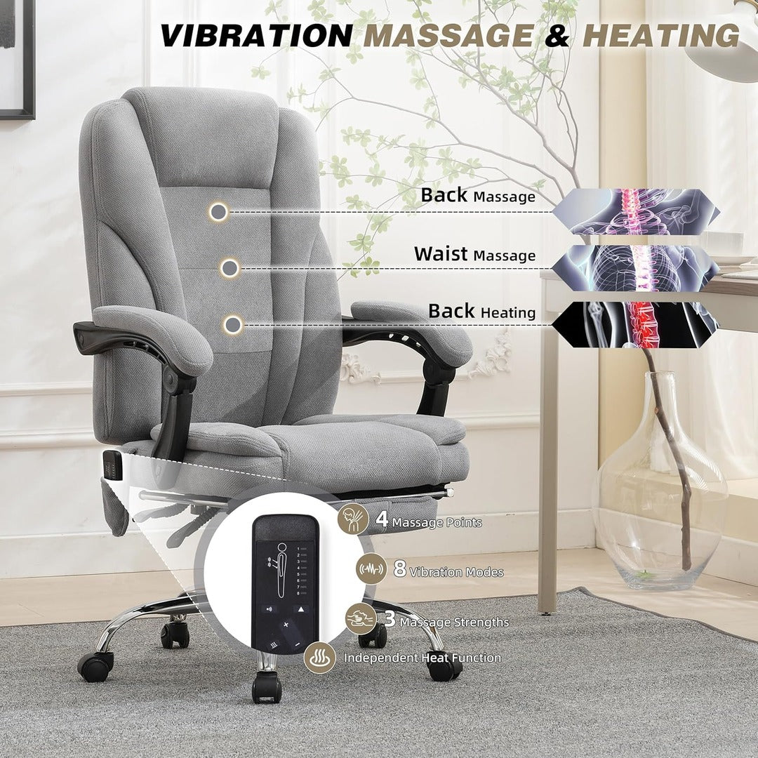 Esteem Big and Tall Executive Office Chair with Massage & Heat