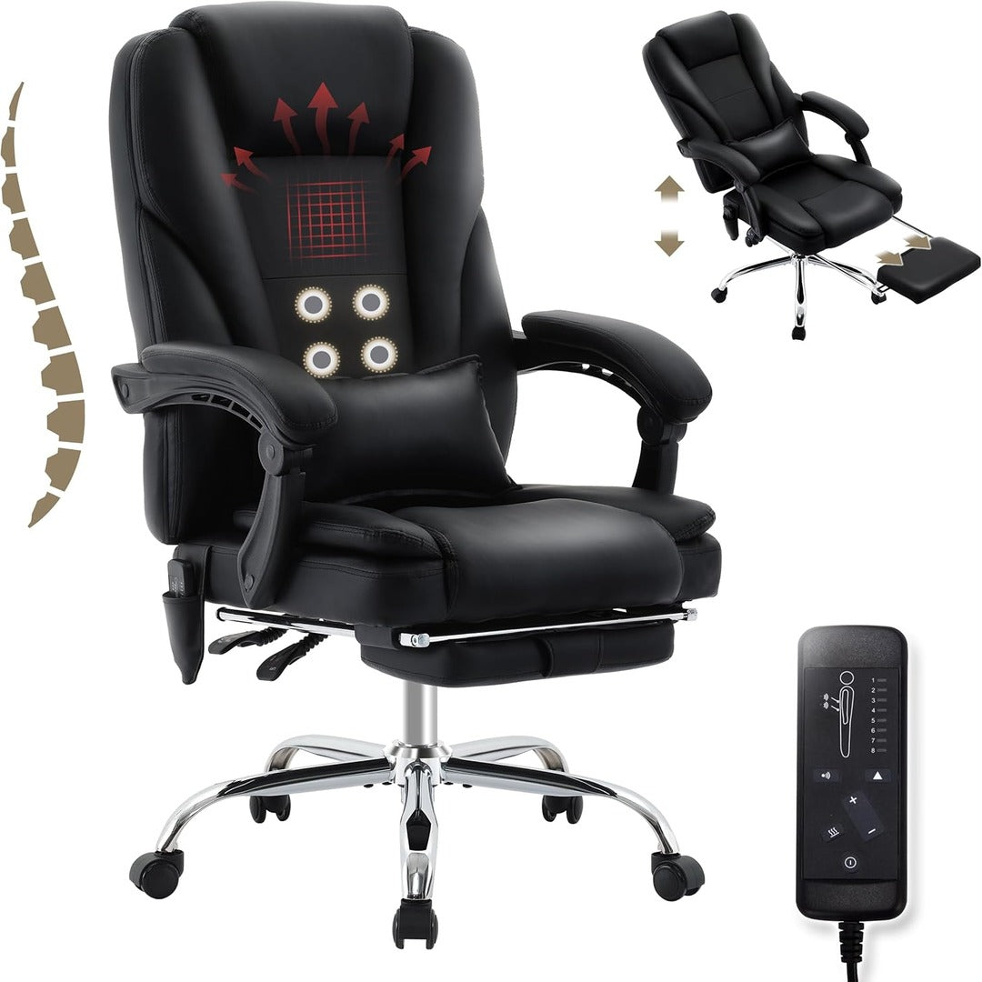 Big and Tall Executive Office Chair with Massage & Heat