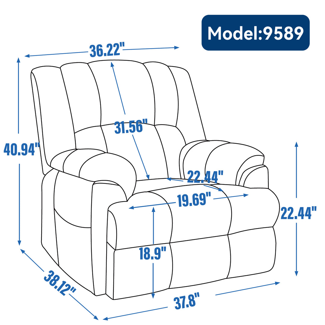 Heavy Duty Dual Motor Electric Power Lift Recliners with Power-Remote