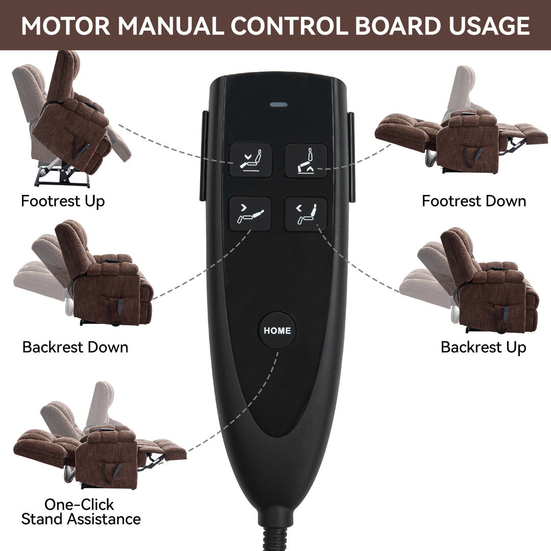Heavy Duty Dual Motor Electric Power Lift Recliners with Power-Remote