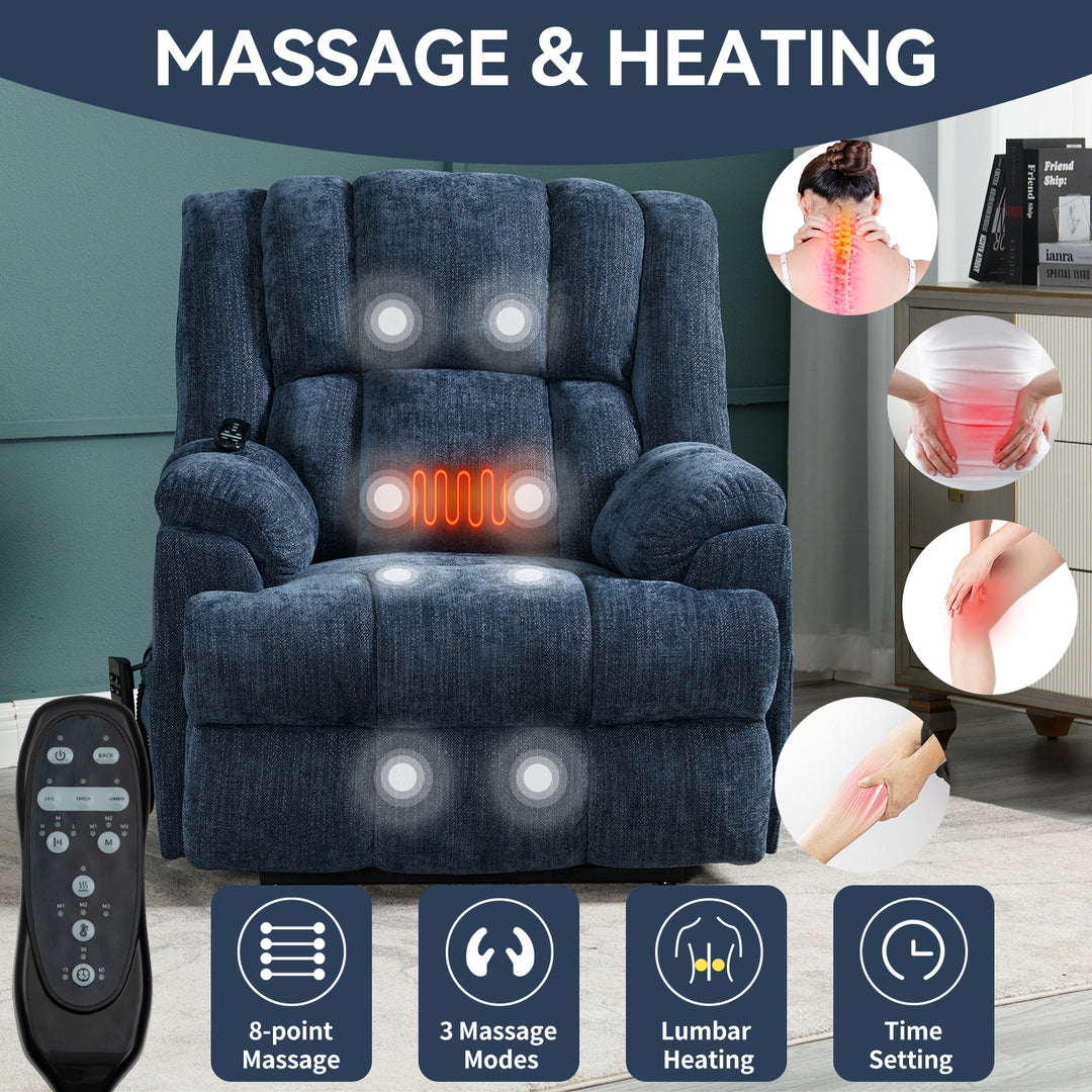Heavy Duty Dual Motor Electric Power Lift Recliners with Power-Remote