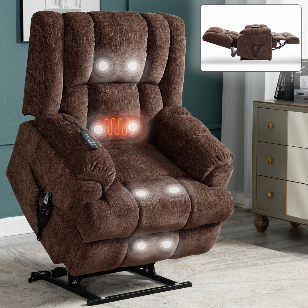 Heavy Duty Dual Motor Electric Power Lift Recliners with Power-Remote