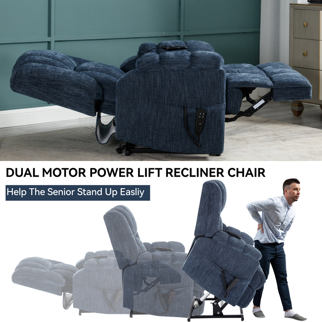 Heavy Duty Dual Motor Electric Power Lift Recliners with Power-Remote