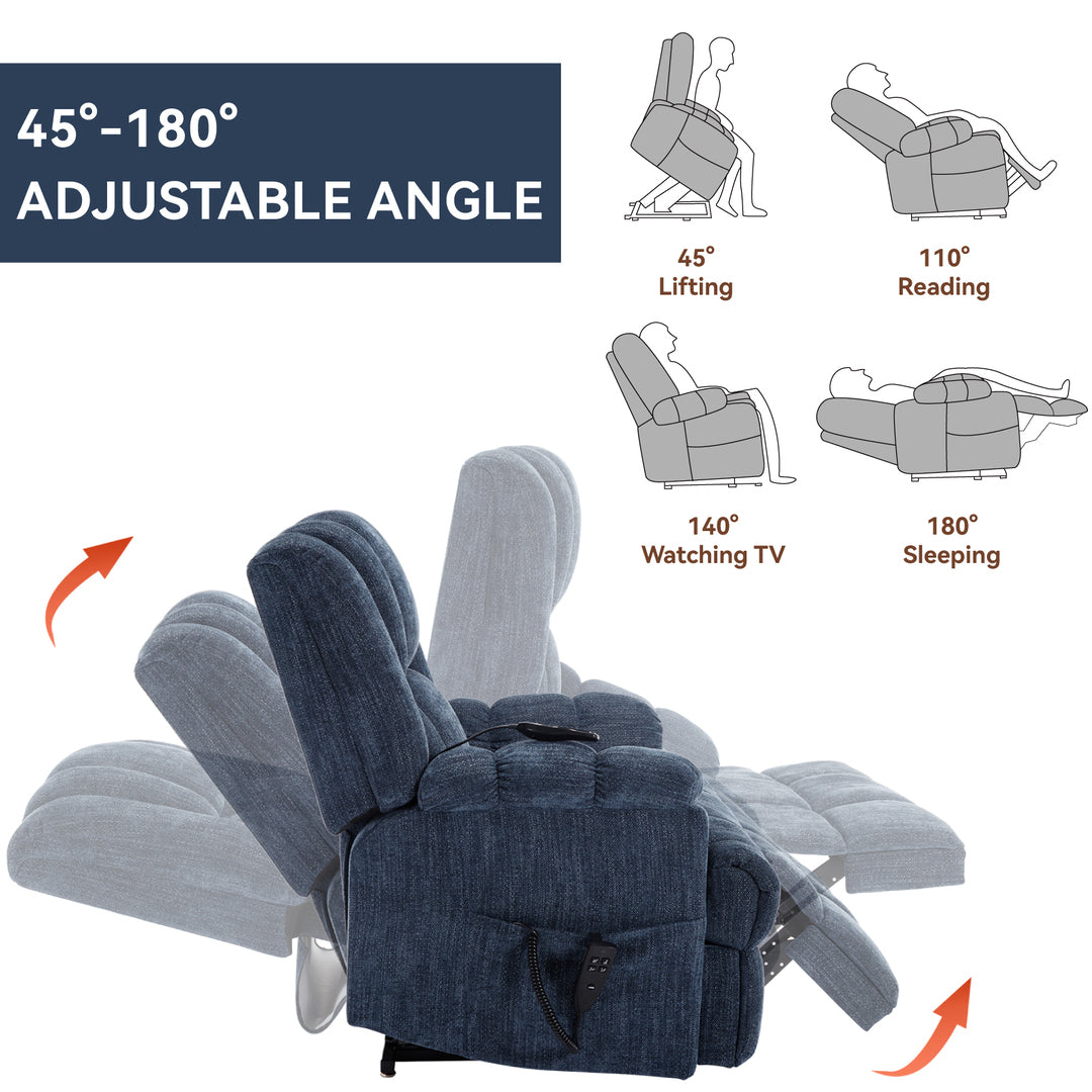 Heavy Duty Dual Motor Electric Power Lift Recliners with Power-Remote