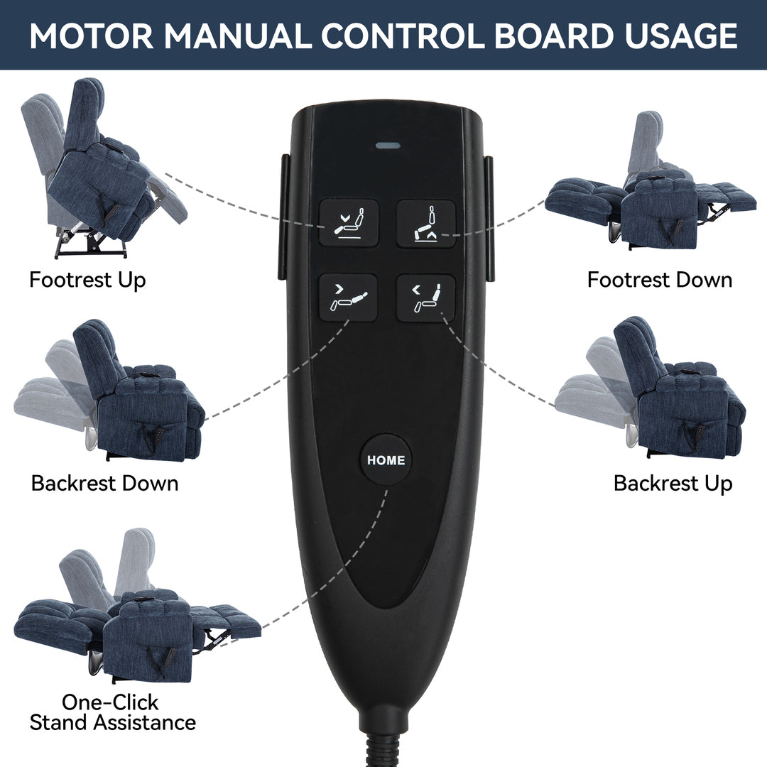 Heavy Duty Dual Motor Electric Power Lift Recliners with Power-Remote