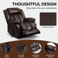 Dual Motor Leather Fabric Power Lift Recliner Chair with Heat and Massage Functions