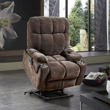 Power Lift Recliner Chair for Elderly Infinite Position with Heat and Massage