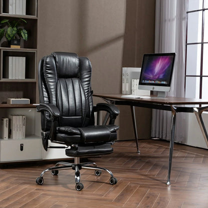 Ergosky Office Chair on wooden floor with computer table