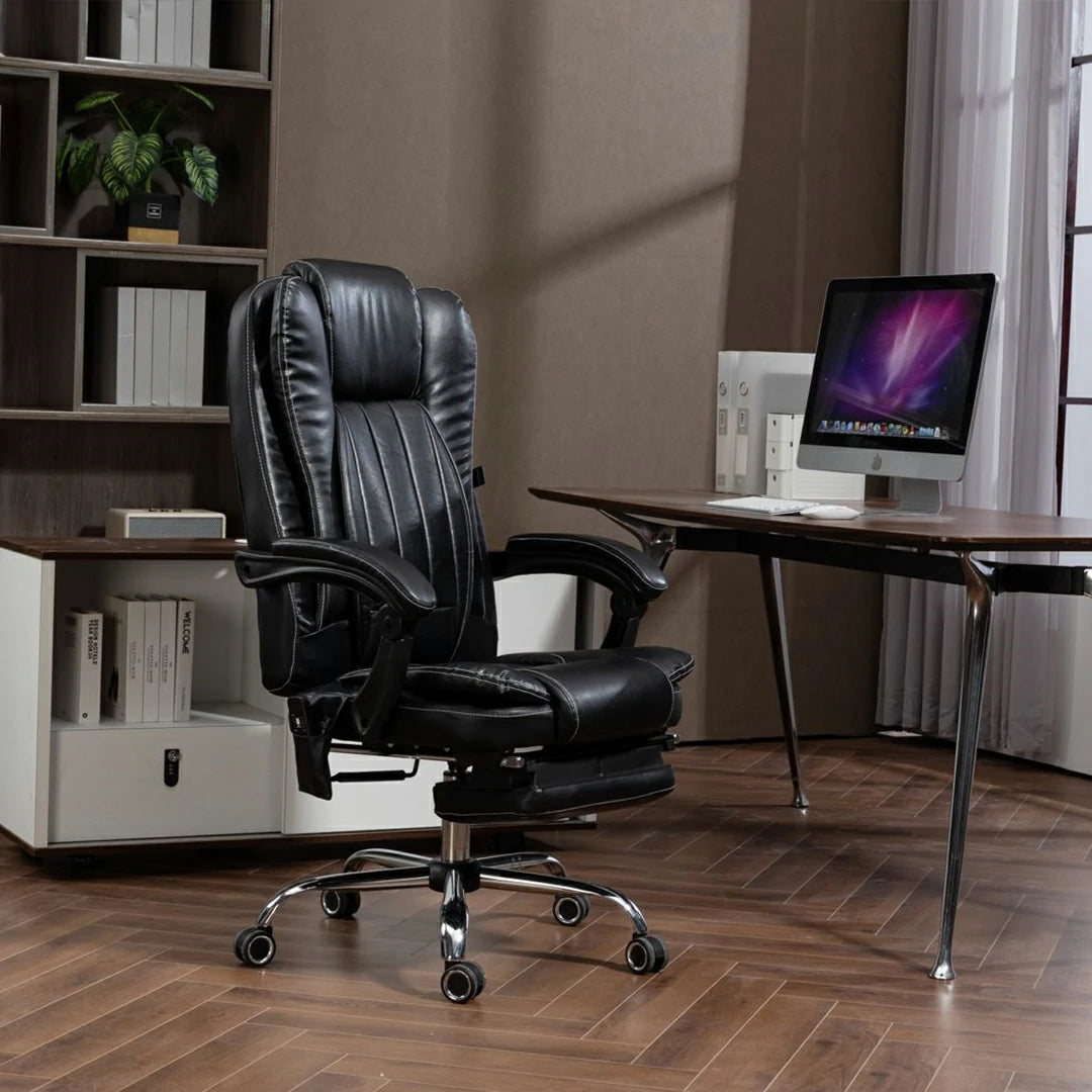 Ergosky Office Chair with side view along with computer table