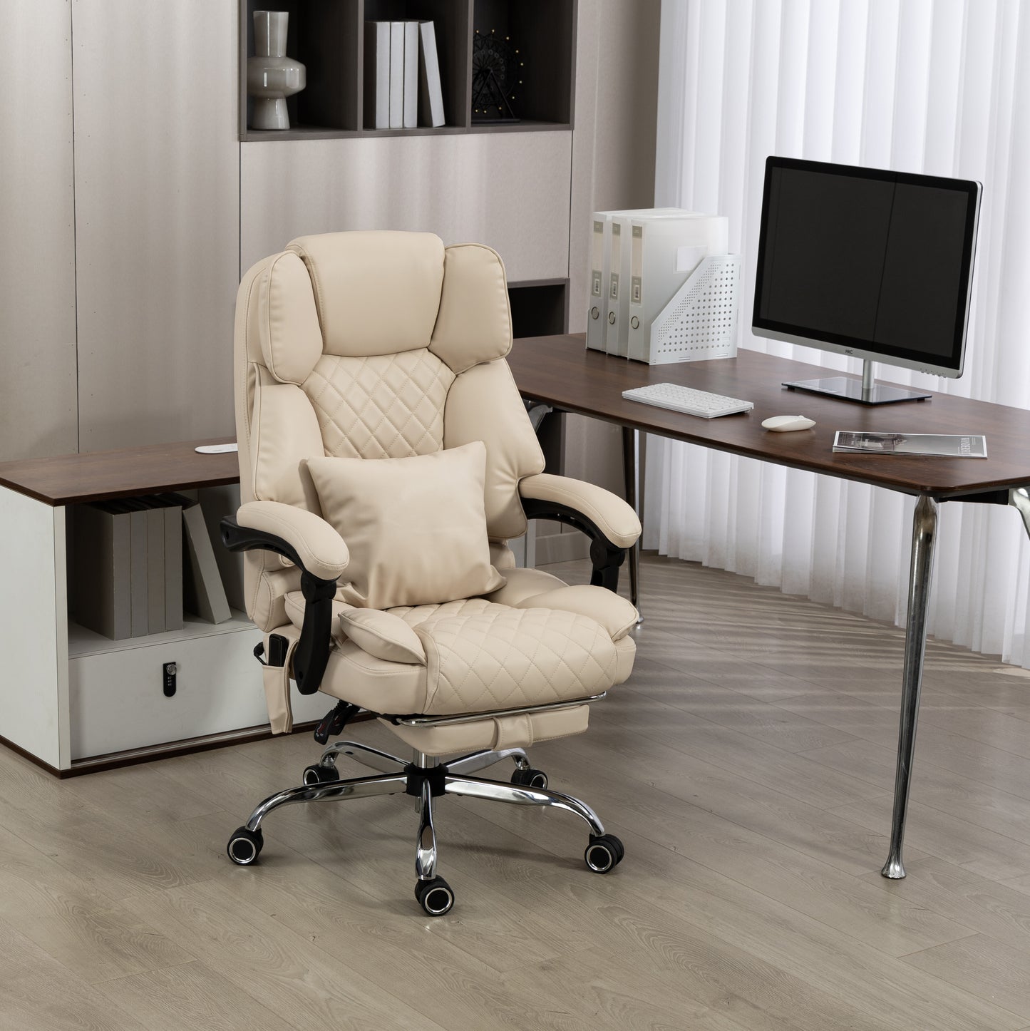 Ergonix Heated & 2-Point Kneading Massage Reclining Office Chair